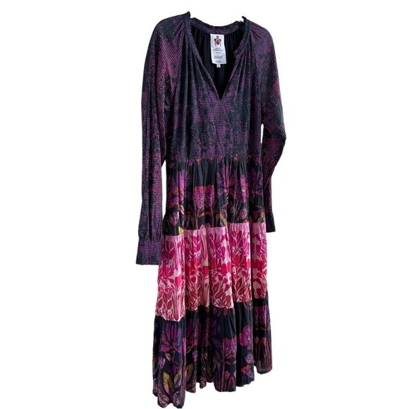 ANTHROPOLOGIE CALLA TIERED MAXI DRESS Sz M - Picture 2 of 9